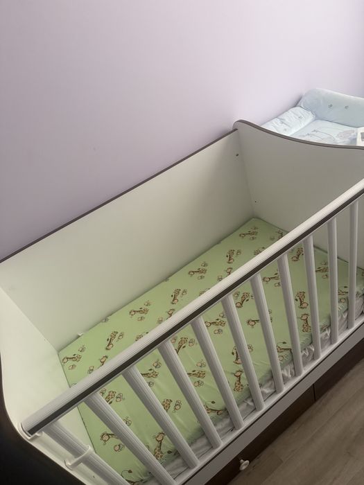 Детско легло, кошара Lorelli Trend Plus + матрак и повивалник