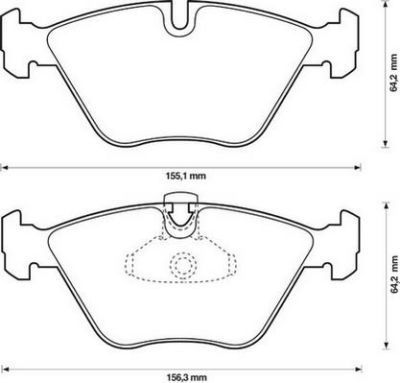 Placute frana fata Bmw Seria 5 (E39), 09.1995-06.2003, marca SRLine S70-0041