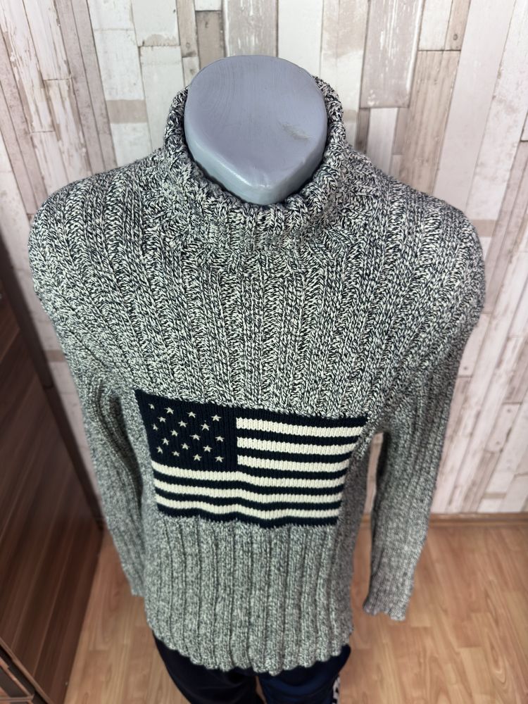 Pulover bluza sweater jumper knit Ralph Lauren USA Flag 100% bumbac