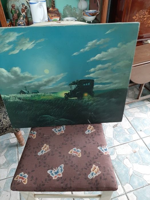 Tablou pictura pe pinza.40/30 cm.