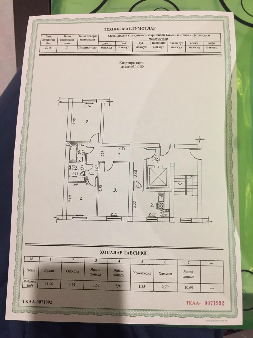 Sergeli 5A  srocno sotiladi 3 xonali 3-etaj qogan malumotla tel da