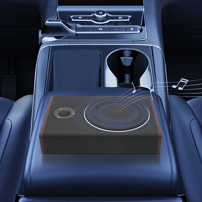 Автомобилен ултратънък активен субуфер с 8-инчов високоговорител