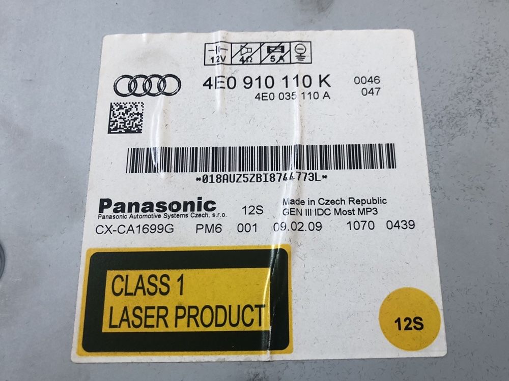 Magazie CD, CD Changer / Audi Multimedia, MMI 3G : Audi A4 A5 A6 A8 Q5