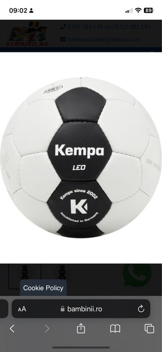 Vand minge handbal Kempa Leo - marime 1