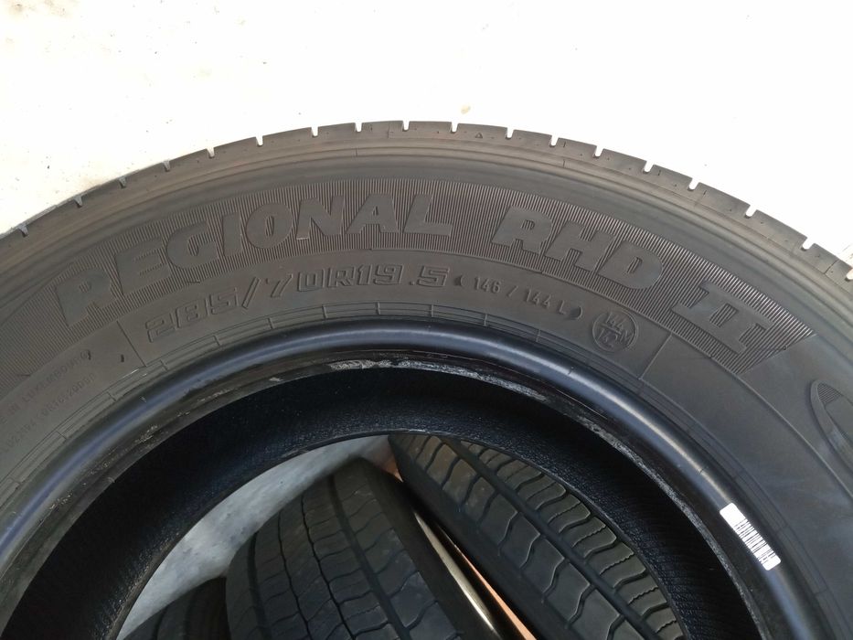 4 тежкотоварни гуми 285/70 R19.5 Goodyear Regional RHD 2 146/144L M+S