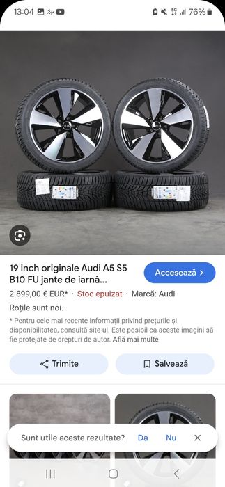 Vând roti audi, R 19