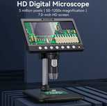 Microscop digital cu display 7" iluminare cu 8 leduri si telecomanda