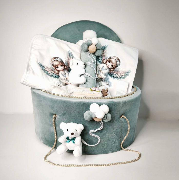 Set Trusou Botez Complet Cutie + Lumanare Botez + Trusou Biserica