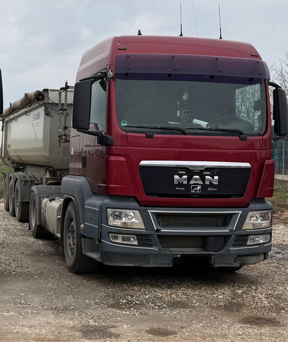 Se vinde ansamblu , cap tractor Man euro 5,automat+semiremorca schmitz