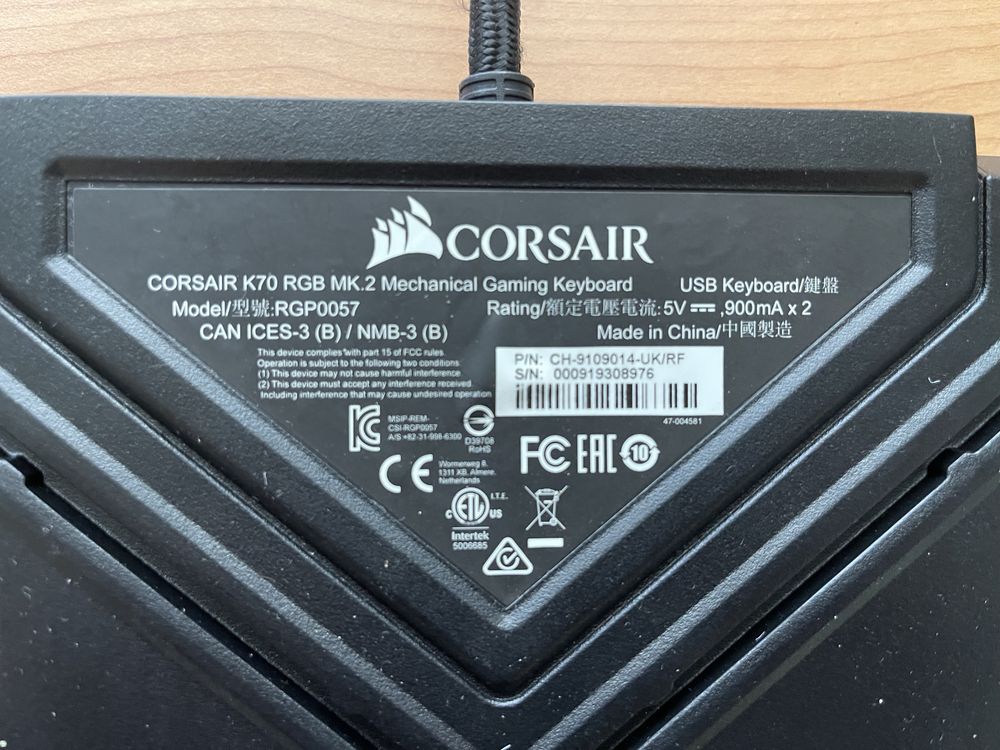 Corsair K70 RGB MK.2 механична геймърска клавиатура