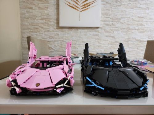 Сглобяема Количка Lamborghini Розова Ламборджини