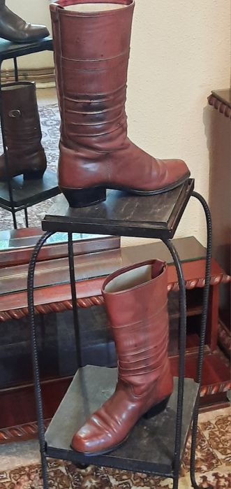 Cizme maro -roșcat, vintage, de colecție,  purtabile