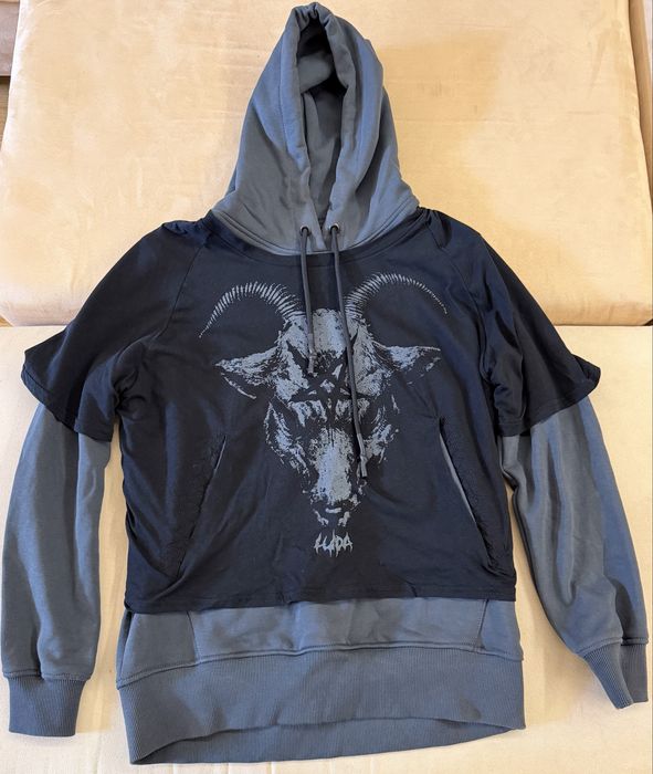 Блуза Luda, размер XS черно-сиво