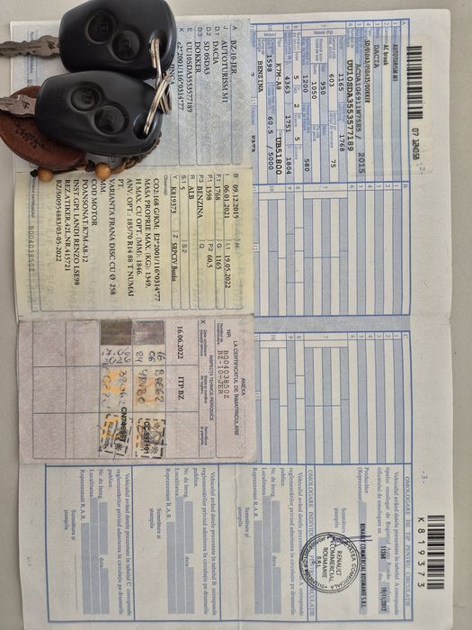 Dacia Dokker GPL 70837km avariat