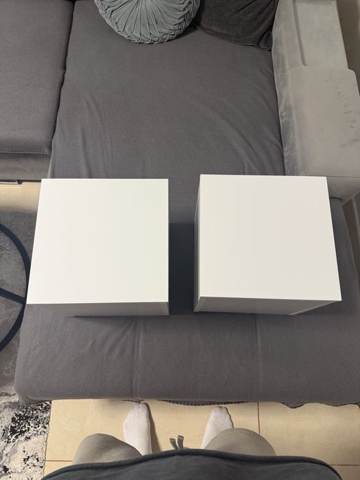 Vand 2 dulapuri 30.5x30x30 alb lucios