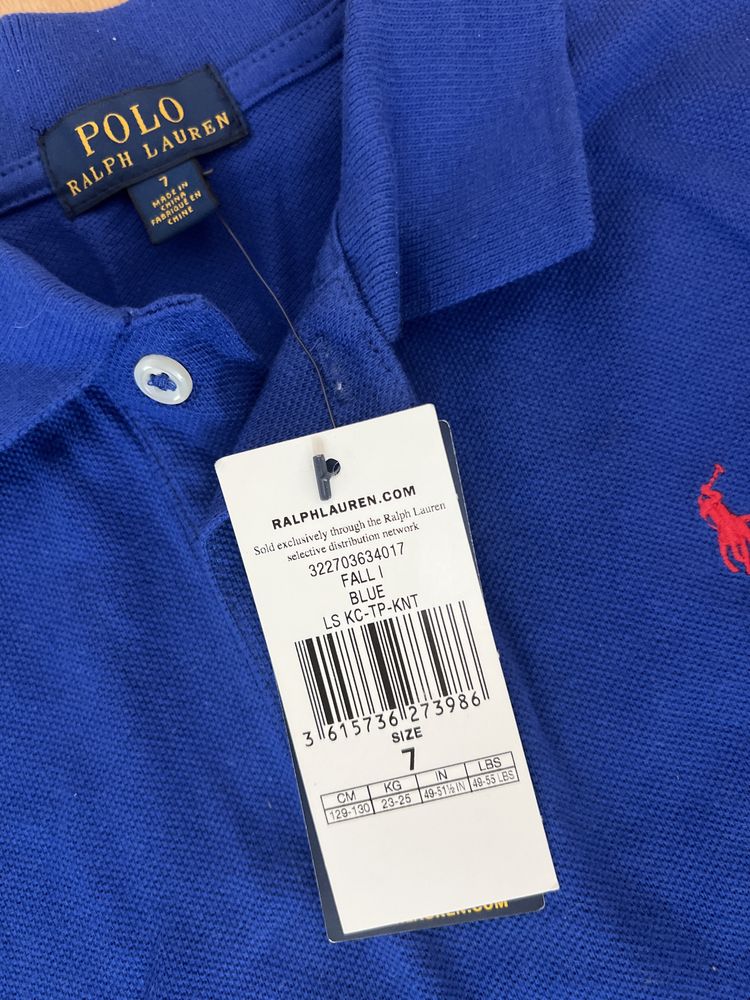 Детска блуза с яка , тениска с дълъг ръкав Polo Ralph Lauren