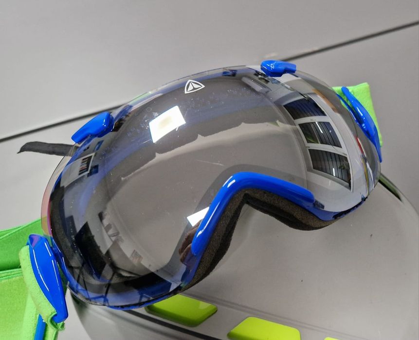 Casca de schi originala CASCO CX-3 și ochelari ski FIREFLY Blue