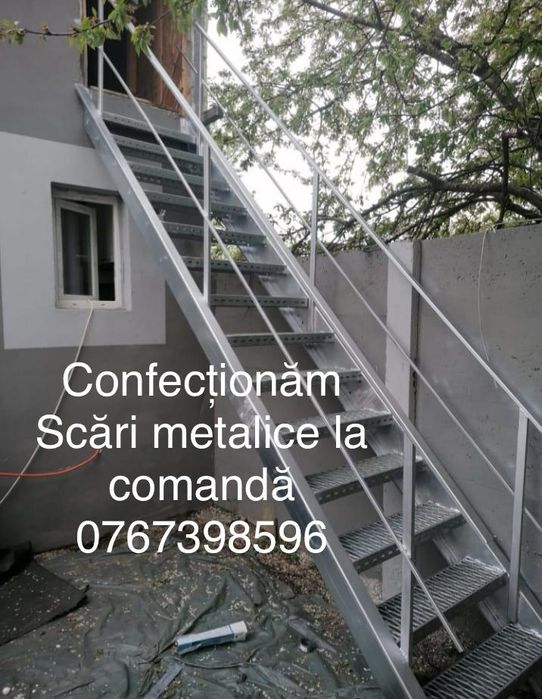 Scara metalica galvanizata pentru case,beciuri și incendiu ISU
