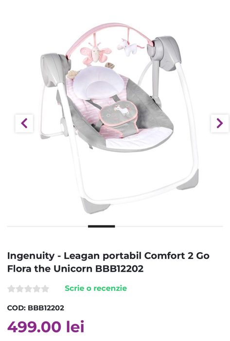 Leagăn Portabil Confort 2 Go Pentru Bebeluși 0-9 M