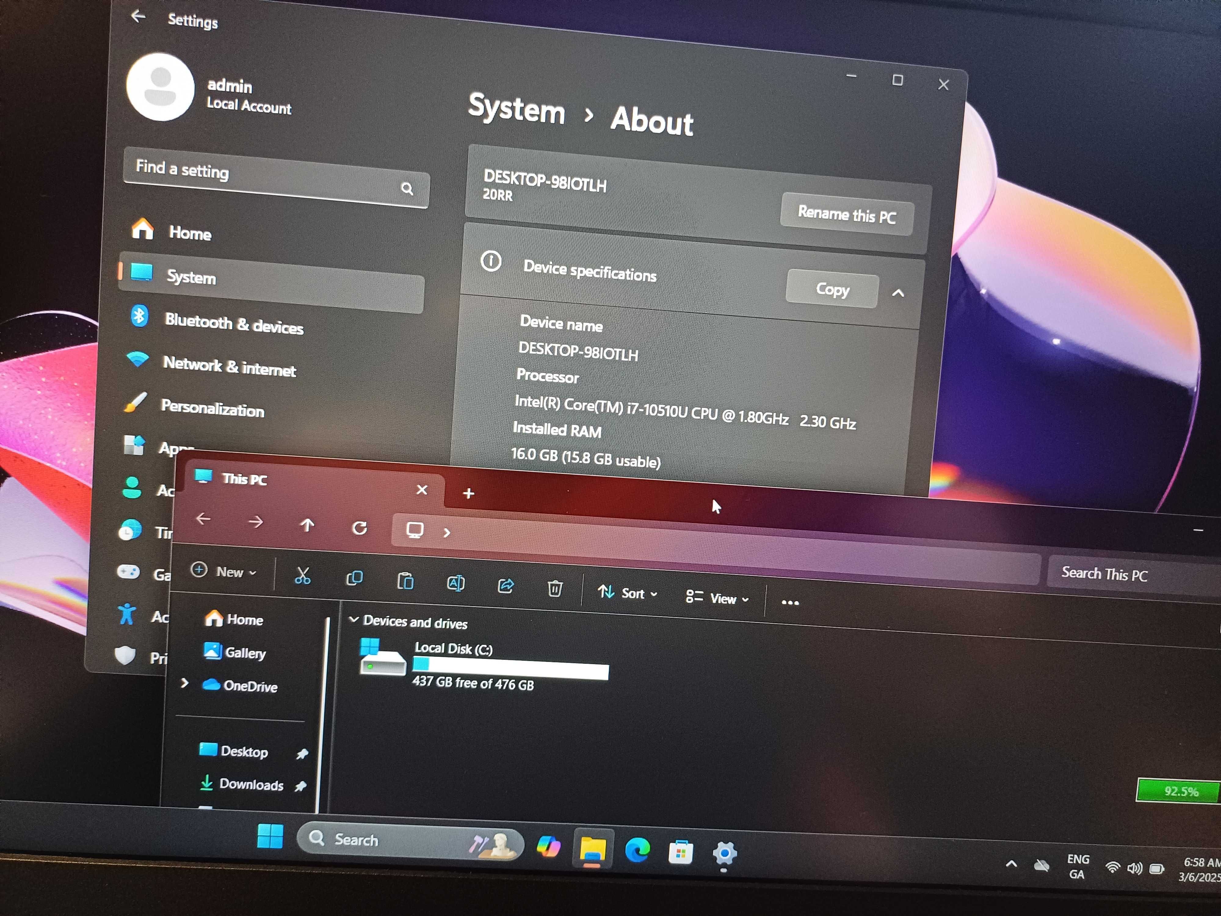 13.3" FHD IPS ThinkBook 13s Core i7-10510U/16GB RAM/512GB SSD Nvme