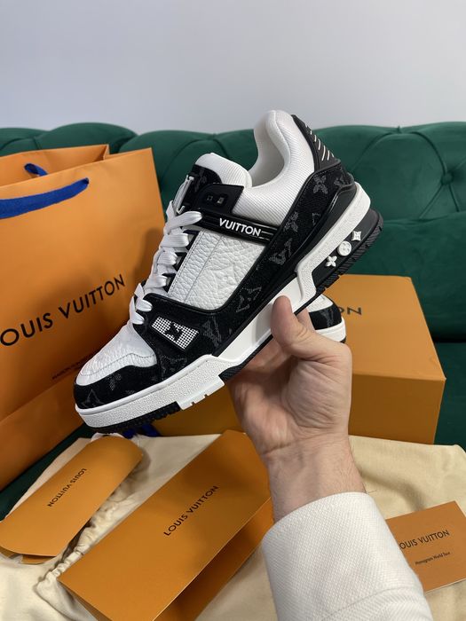 Adidasi Louis Vuitton piele naturala 100% Full Box colectie noua