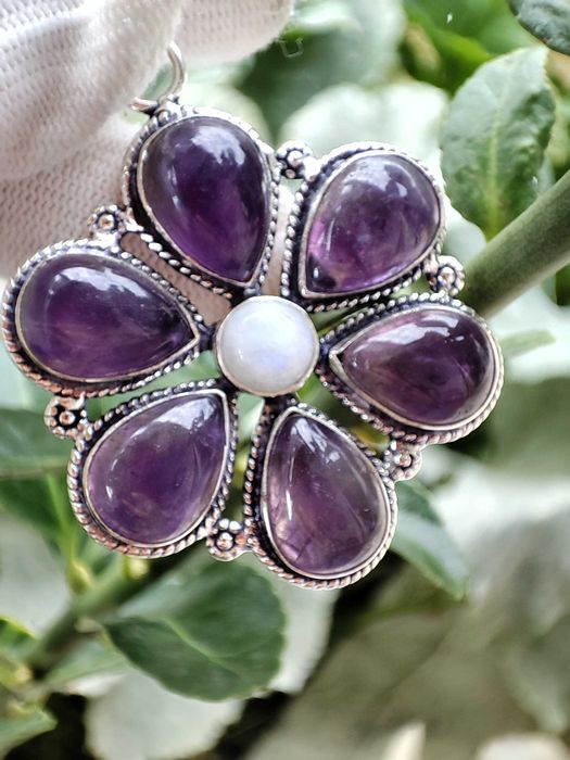 925 Pandantiv argint cu ametist