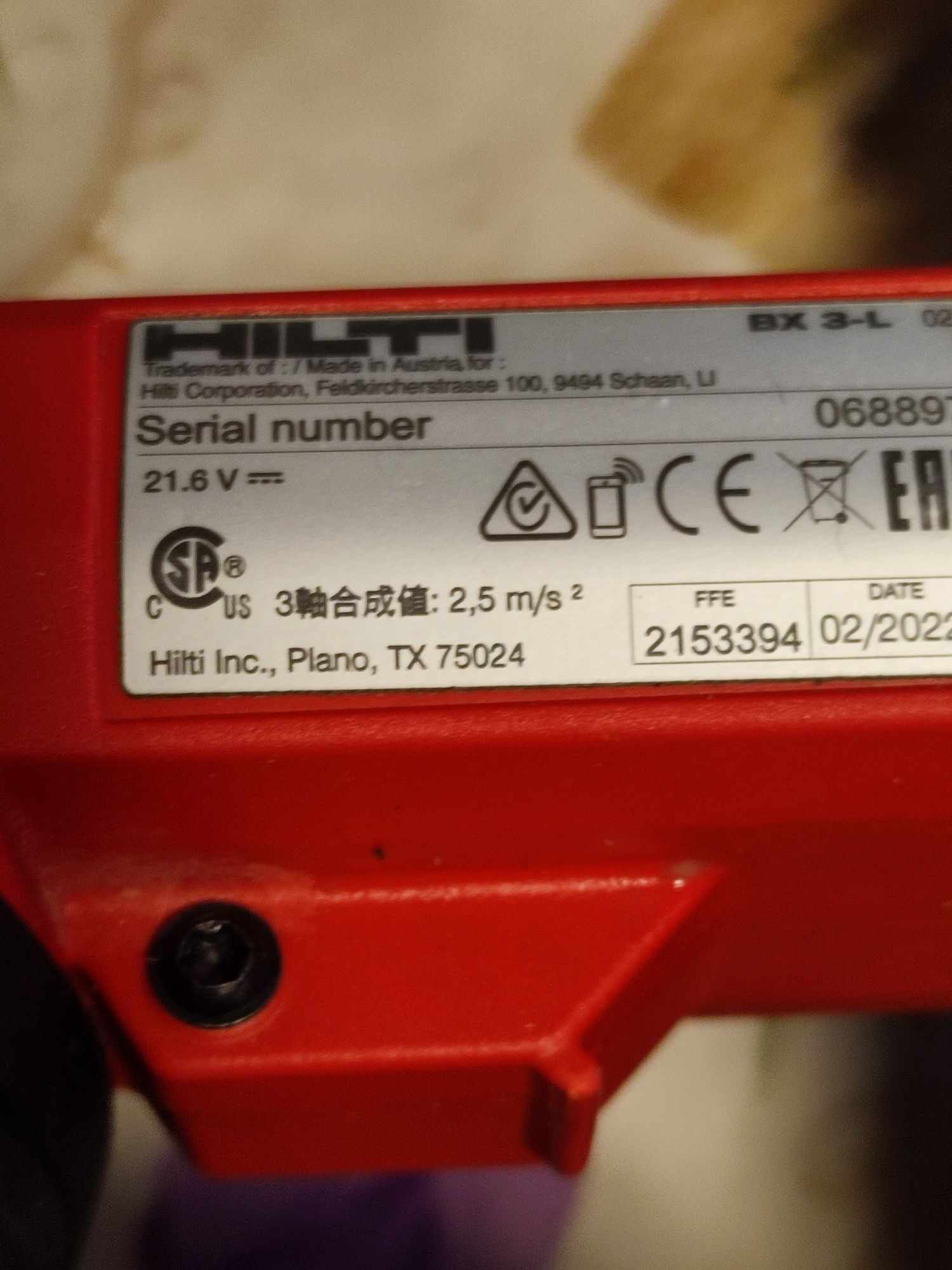 Pistol cuie beton Hilti bx3,an 2022