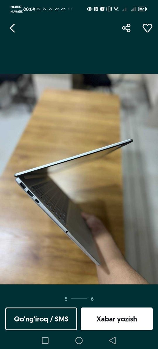 HP Noutbuk 15-fc0xxx | AMD Ryzen 5 7520U | 8GB RAM | 512GB SSD | Yangi