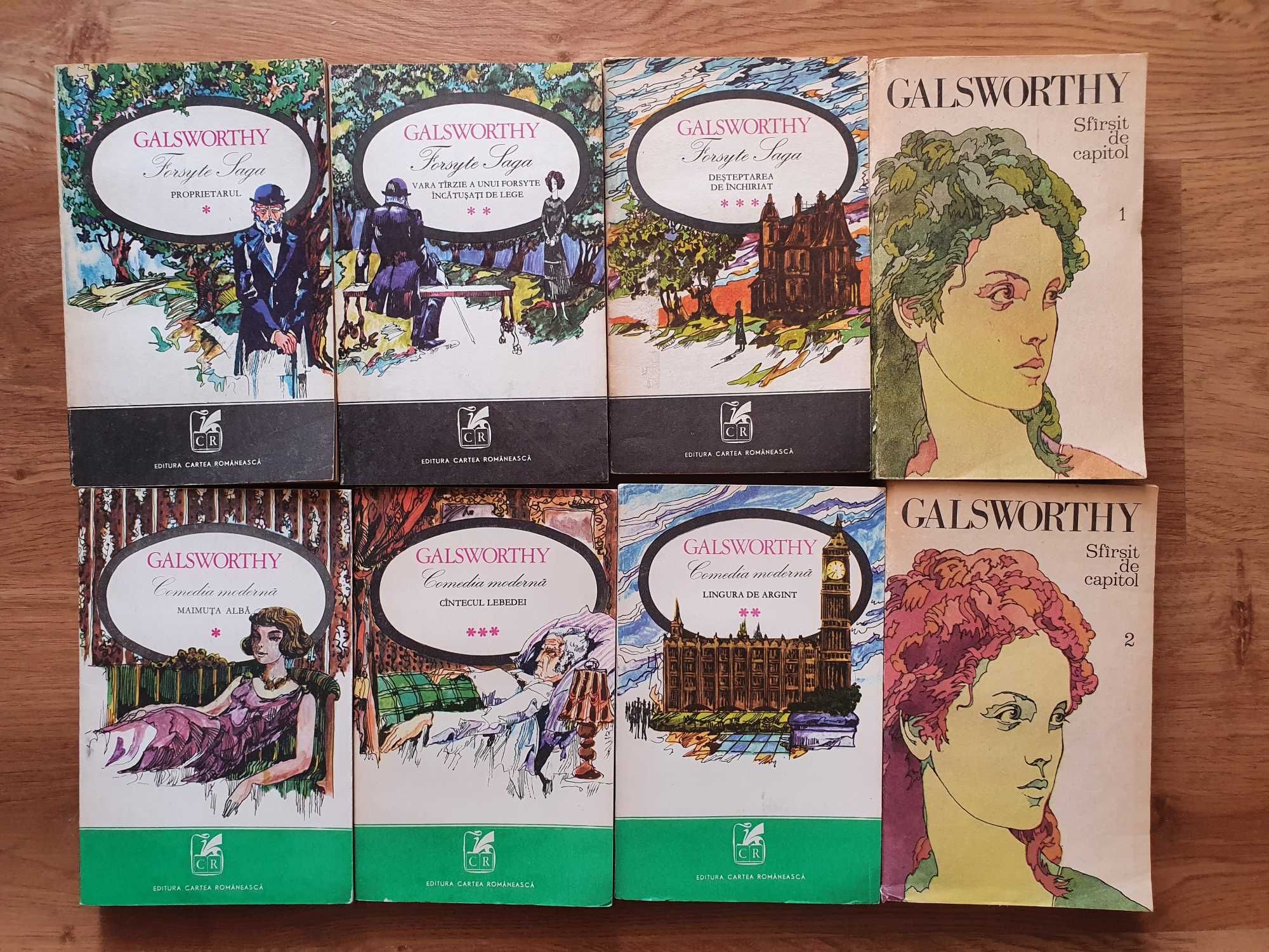 FORSYTE SAGA - Galsworthy (8 volume, ciclul complet)