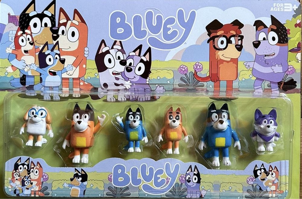 Figurine Bluey si Bingo, impreuna cu Prietenii