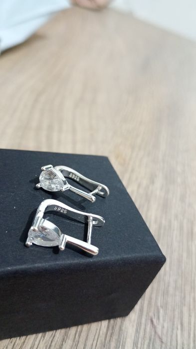 Cercei argint S925 cu piatră zirconiu