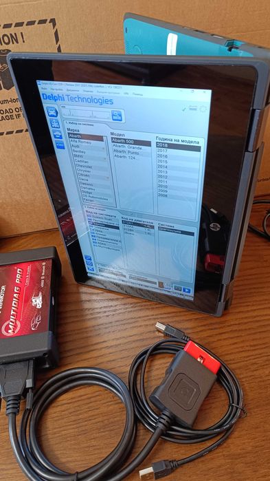 Комплект aвтодиагностика за коли и камиони с лаптоп с тъчскрийн екран