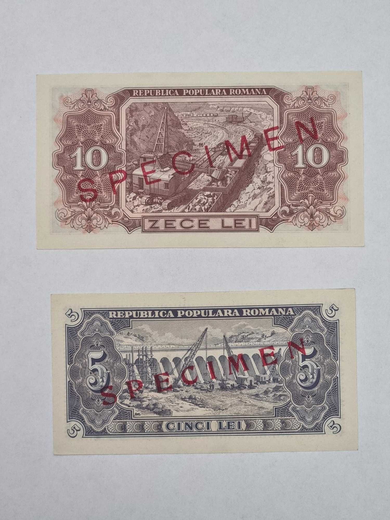 Colectie 8 bancnote romanesti vechi, foarte rare, “SPECIMEN”, UNC!