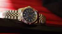 Ceas automatic Seiko DateJust Blue Saphire Barbatesc Elegant