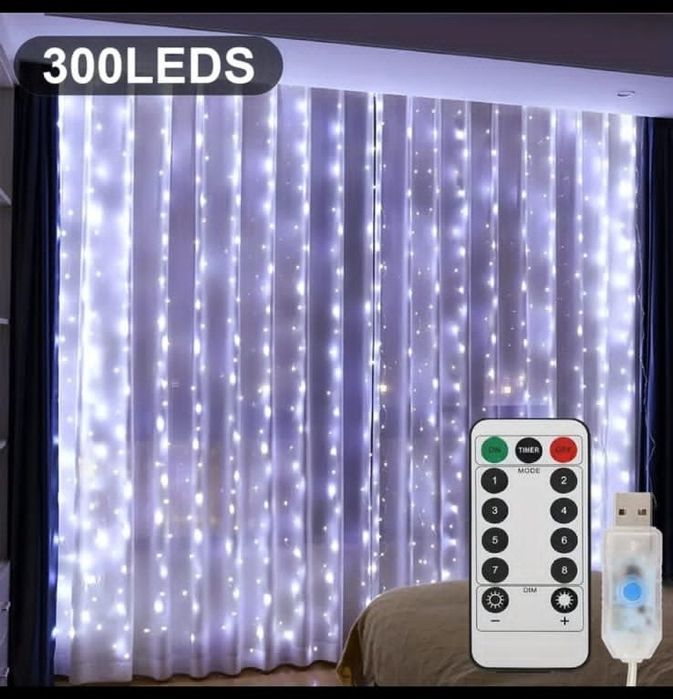 Гирлянда,белая, красивая,3х3