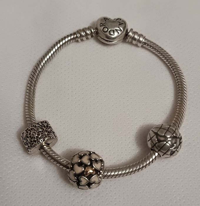 Сребърна гривна Pangora Moments ALE S 925 с 3 елемента