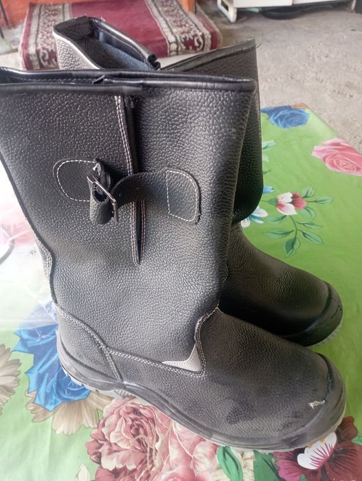 сапоги резиновые кожаные
