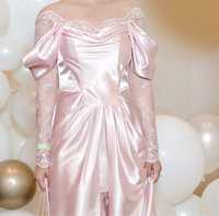 Розовое вечернее платье на прокат