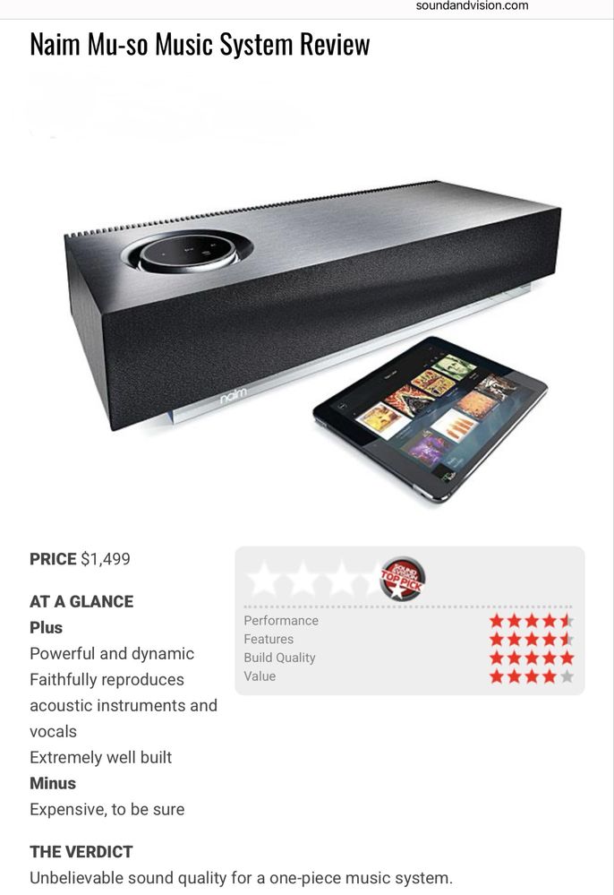Naim Mu-So HiFi streamer