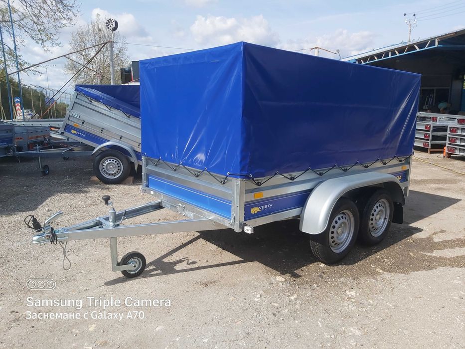 Туристическо ремарке VESTA LIGHT 25DA с брезент и шпригли Н120