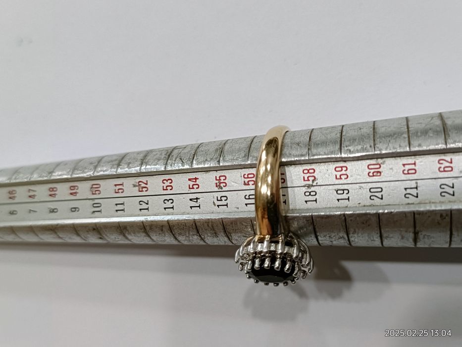 Vind Inel din aur 14kt cu safir 1,20ct și diamante 0,30ctt