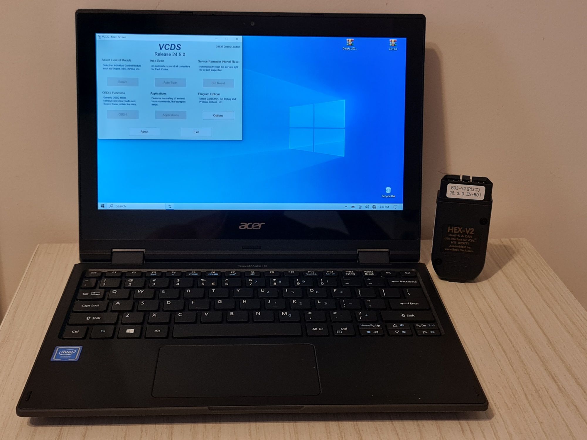Kit diagnoza auto VCDS 24.5 ro-en + laptop / tableta cu touchscreen