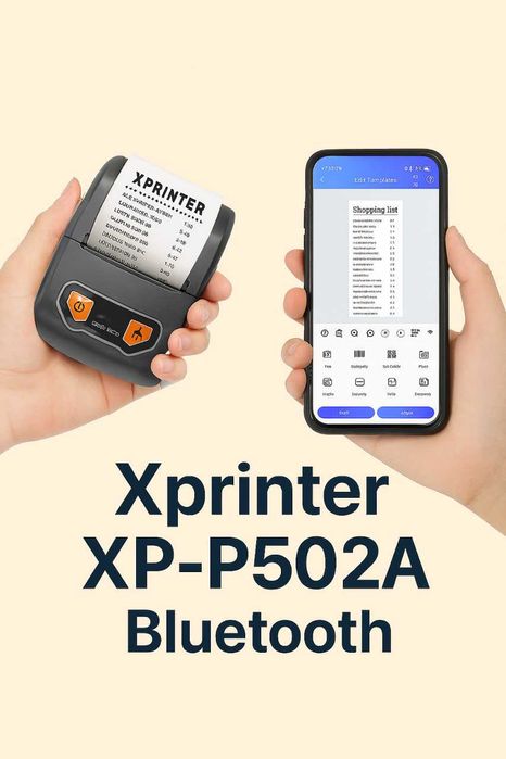 Термопринтер чека Xprinter XP-P502A Portable 58 mm  USB+Bluetooth