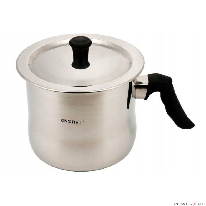 Oala pentru fiert lapte, inox, cu capac, 1.5 litri Kinghoff