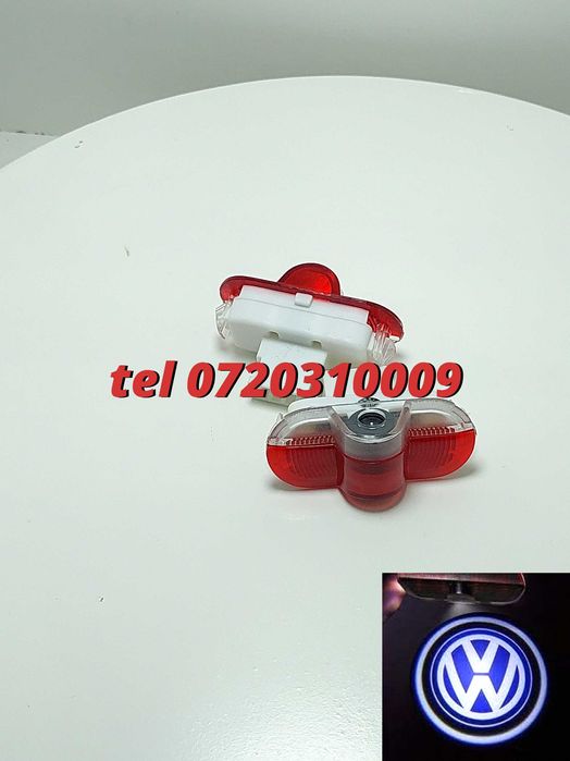 Set 2 Lampi Led Proiector Cu Logo Pentru Portiere Vw Volkswagen Beetl