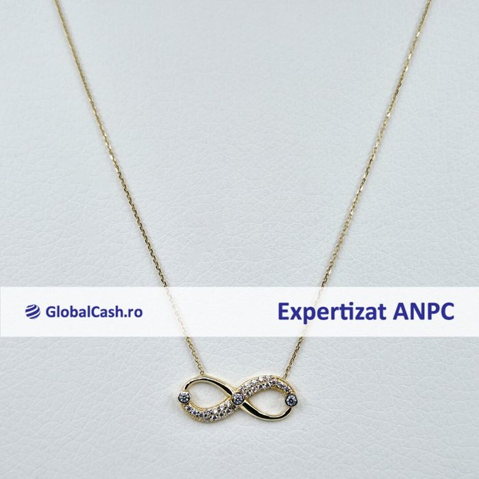 Lant cu pandantiv din aur de 14k, 2.24g | GlobalCash.ro #MI111824