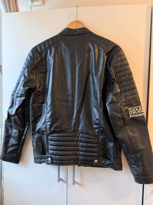 Geacă biker/moto bărbați, piele ecologică, mărimea M, Pull and Bear