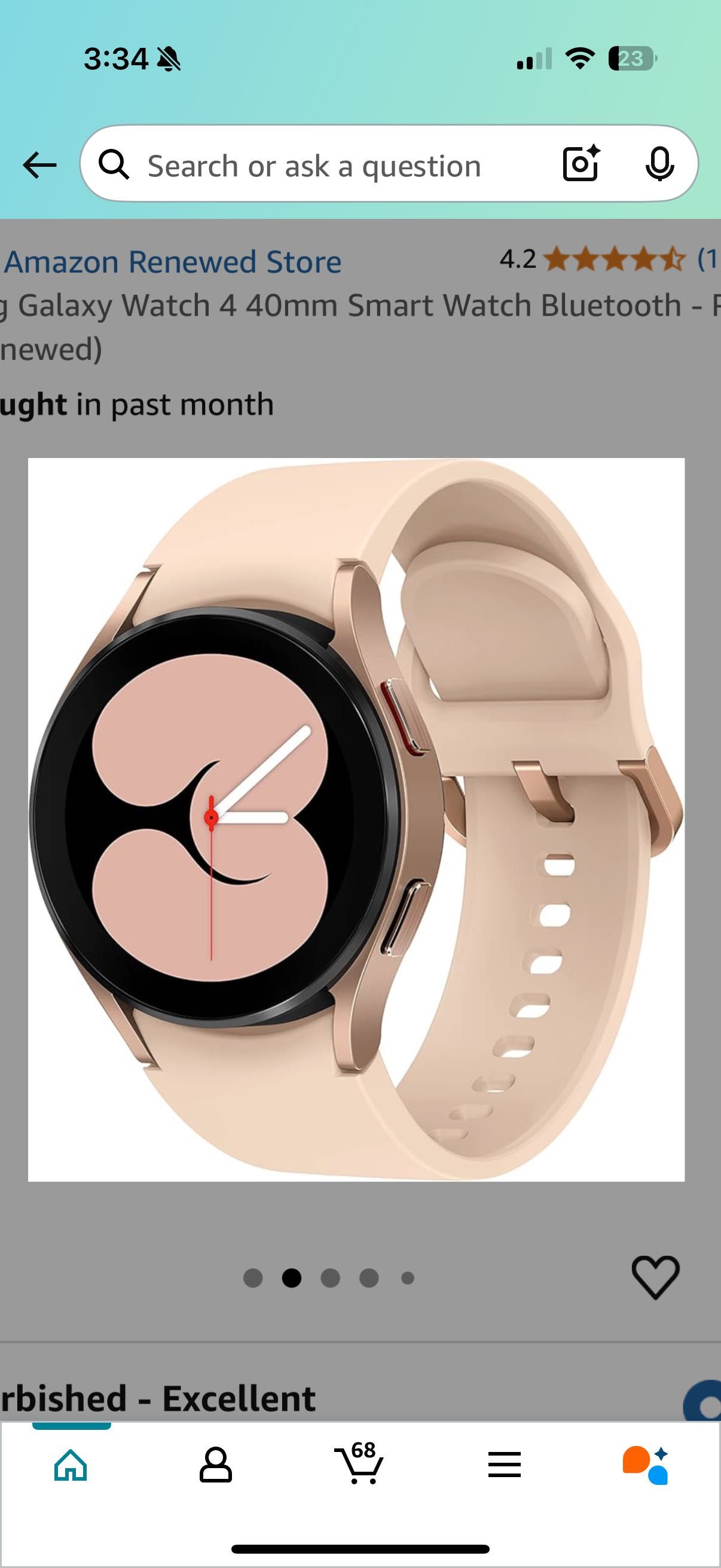 Часы Samsung Galaxy Watch 4 40mm Smart Watch Bluetooth - Pink Gold