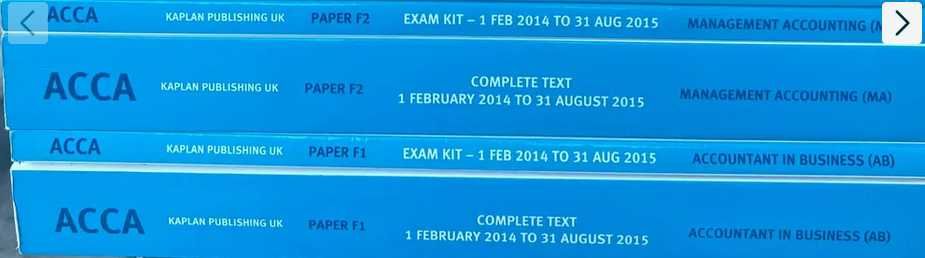 Carti ACCA (F1-P7) Study Text + Practice & Revision Kit