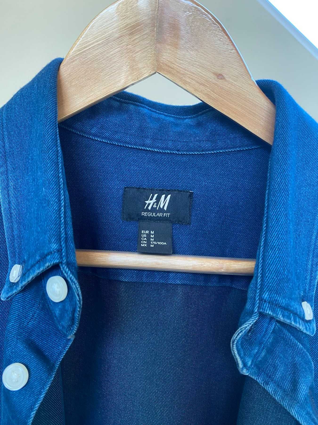 Синя риза H&M размер M / Без забележки / Като дънкова , плътна материя
